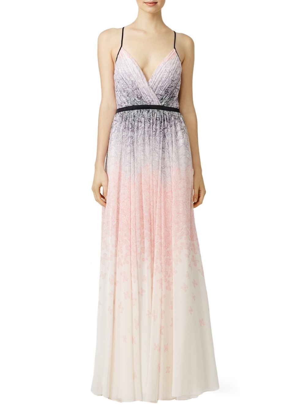 Badgley Mischka Twirling Butterfly Maxi Dress Preloved RTR Size 12